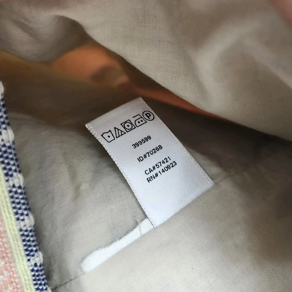 LOFT Size 14 Striped Cotton Stretch Mini Skirt Pink Blue‎ Casual